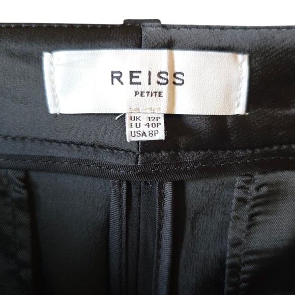 Reiss Sienna Extreme Split Wide Leg Trousers in Black Size 8 Petite - Picture 8 of 11